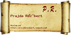 Prajda Róbert névjegykártya